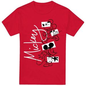 (M, Red) Disney Mens Mickey Mouse Geometric Shapes T-Shirt (M, Red) Disney Mens Mickey Mouse Geometric Shapes T-Shirt
