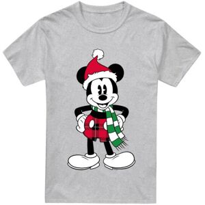 (S, Sport Heather) Disney Mens Mickey Mouse Tartan Christmas T-Shirt (S, Sport Heather) Disney Mens Mickey Mouse Tartan Christmas T-Shirt