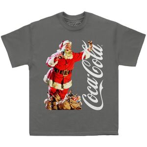 Coca Cola (XL, Charcoal) Coca-Cola Unisex Adult Leaning Santa T-Shirt Coca Cola (XL, Charcoal) Coca-Cola Unisex Adult Leaning Santa T-Shirt