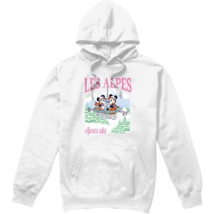 (M, White) Disney Mens Les Alpes Mickey Mouse Hoodie (M, White) Disney Mens Les Alpes Mickey Mouse Hoodie
