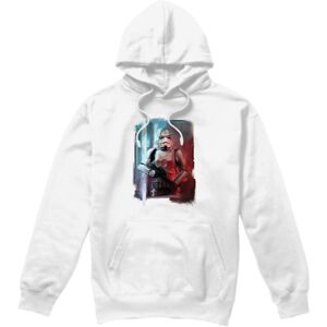 (XXL, White) Star Wars Mens Obi Wan Kenobi Painted Hoodie (XXL, White) Star Wars Mens Obi Wan Kenobi Painted Hoodie