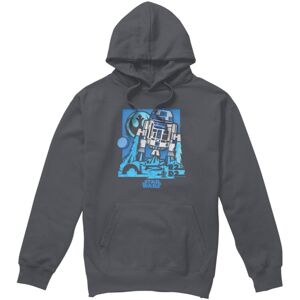 (L, Charcoal) Star Wars Mens Papercut R2-D2 Hoodie (L, Charcoal) Star Wars Mens Papercut R2-D2 Hoodie