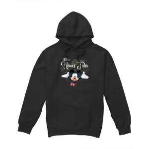 (XL, Black) Disney Mens German Mickey Mouse Fireworks New Year Hoodie (XL, Black) Disney Mens German Mickey Mouse Fireworks New Year Hoodie
