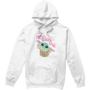 (S, White) Star Wars: The Mandalorian Mens Mood Adorable Grogu Hoodie (S, White) Star Wars: The Mandalorian Mens Mood Adorable Grogu Hoodie