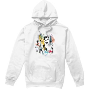 (S, White) Star Wars Mens Stormtrooper Abstract Hoodie (S, White) Star Wars Mens Stormtrooper Abstract Hoodie