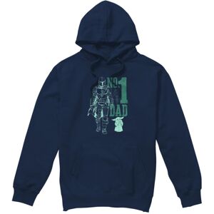 (S, Navy) Star Wars: The Mandalorian Mens No. 1 Dad Mando Hoodie (S, Navy) Star Wars: The Mandalorian Mens No. 1 Dad Mando Hoodie