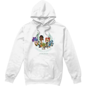 (L, White) Star Wars Mens Young Jedi Adventure The Force Is With Us Hoodie (L, White) Star Wars Mens Young Jedi Adventure The Force Is With Us Hoodie