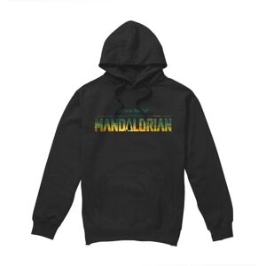 (S, Black) Star Wars: The Mandalorian Mens Landscape Logo Hoodie (S, Black) Star Wars: The Mandalorian Mens Landscape Logo Hoodie