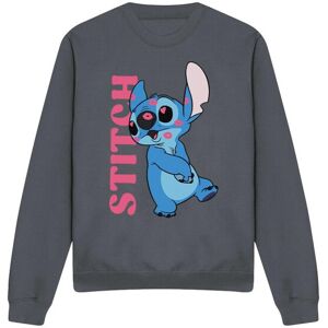 (L, Charcoal) Lilo & Stitch Unisex Adult Covered In Kisses Sweatshirt (L, Charcoal) Lilo & Stitch Unisex Adult Covered In Kisses Sweatshirt