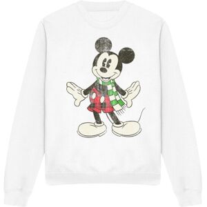 (XXL, White) Disney Unisex Adult Mickey Mouse Retro Scarf Christmas Sweatshirt (XXL, White) Disney Unisex Adult Mickey Mouse Retro Scarf Christmas Sweatshirt