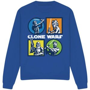 (M, Royal Blue) Star Wars Unisex Adult Clone Wars Grid Sweatshirt (M, Royal Blue) Star Wars Unisex Adult Clone Wars Grid Sweatshirt