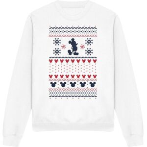 (XXL, White) Disney Unisex Adult Mickey Mouse Christmas Sweater Sweatshirt (XXL, White) Disney Unisex Adult Mickey Mouse Christmas Sweater Sweatshirt
