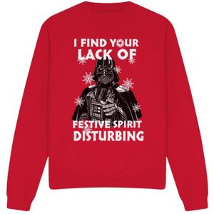 (L, Red) Star Wars Unisex Adult Lack Of Spirit Darth Vader Christmas Sweatshirt (L, Red) Star Wars Unisex Adult Lack Of Spirit Darth Vader Christmas Sweatshirt