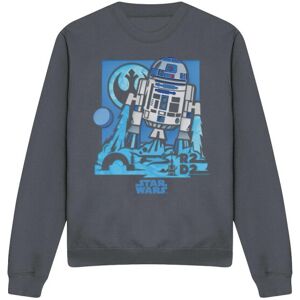 (S, Charcoal) Star Wars Unisex Adult Papercut R2-D2 Sweatshirt (S, Charcoal) Star Wars Unisex Adult Papercut R2-D2 Sweatshirt