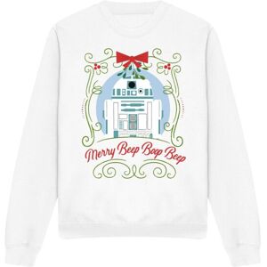 (XXL, White) Star Wars Unisex Adult Merry Beep Boop Beep R2-D2 Christmas Sweatsh (XXL, White) Star Wars Unisex Adult Merry Beep Boop Beep R2-D2 Christmas Sweatsh