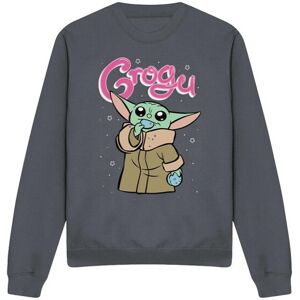 (S, Charcoal) Star Wars: The Mandalorian Unisex Adult Grogu Bubble Sweatshirt (S, Charcoal) Star Wars: The Mandalorian Unisex Adult Grogu Bubble Sweatshirt