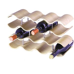 UNHO Wave Art Bamboo Wine Rack 4 Tiers 14 Bottle Holder Home Bar Countertop UNHO Wave Art Bamboo Wine Rack 4 Tiers 14 Bottle Holder Home Bar Countertop