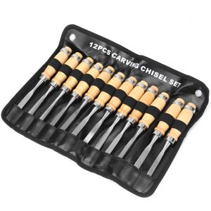 Unbranded New 12pcs Wood Carving Hand Chisel Tool Set Professional Wood Working Gouges Ste Unbranded New 12pcs Wood Carving Hand Chisel Tool Set Professional Wood Working Gouges Ste