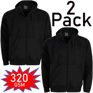 True Face (Black - 2Pack, L) 2,3Pack Mens Plain Hoodie Fleece Zipper Jacket Top True Face (Black - 2Pack, L) 2,3Pack Mens Plain Hoodie Fleece Zipper Jacket Top