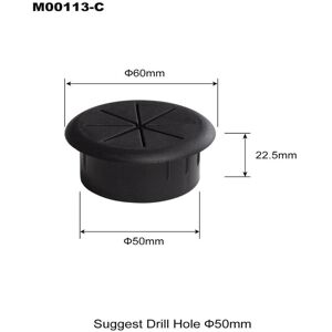 Unbranded (black, 50mm) Flexible Cable Cord Grommet 2 Inch Black White Rubber Grommets in Unbranded (black, 50mm) Flexible Cable Cord Grommet 2 Inch Black White Rubber Grommets in