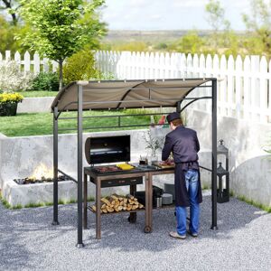 Outsunny 2.2 x 1.5 m BBQ Gazebo Tent Sun Shade with Canopy, Khaki Outsunny 2.2 x 1.5 m BBQ Gazebo Tent Sun Shade with Canopy, Khaki