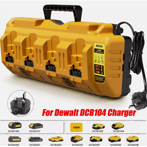 Unbranded 4-Port DCB104 Fast Charger For Genuine 12V/20V Lithium DCB205 XR Ba... Unbranded 4-Port DCB104 Fast Charger For Genuine 12V/20V Lithium DCB205 XR Ba...