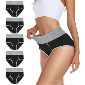 Unbranded (3XL, Black) 5 Packs Women's Stretch Cotton Underwear High Waisted Panties Soft Unbranded (3XL, Black) 5 Packs Women's Stretch Cotton Underwear High Waisted Panties Soft