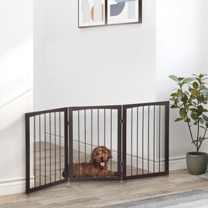 Pawhut Folding Pet Gate Fence Free Standing Child Safety Indoor Wood Durable Pawhut Folding Pet Gate Fence Free Standing Child Safety Indoor Wood Durable