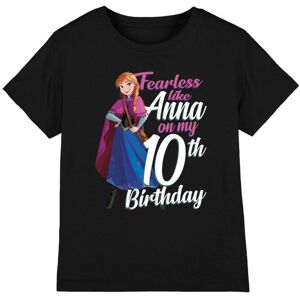 Disney (7-8 Years, Black) Frozen Childrens/Kids Fearless Like Anna 10th Birthday T-Shir Disney (7-8 Years, Black) Frozen Childrens/Kids Fearless Like Anna 10th Birthday T-Shir