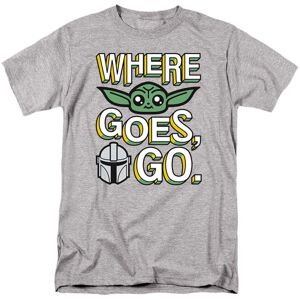 (S, Sport Heather) Star Wars: The Mandalorian Mens Where Grogu Goes Cute T-Shirt (S, Sport Heather) Star Wars: The Mandalorian Mens Where Grogu Goes Cute T-Shirt