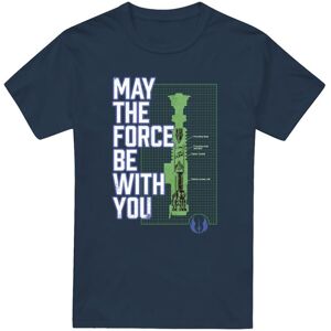 (M, Navy) Star Wars Mens Force Lightsaber T-Shirt (M, Navy) Star Wars Mens Force Lightsaber T-Shirt