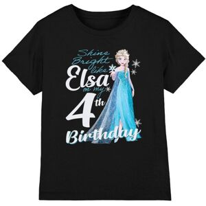Disney (5-6 Years, Black) Frozen Childrens/Kids Bright Like Elsa 4th Birthday T-Shirt Disney (5-6 Years, Black) Frozen Childrens/Kids Bright Like Elsa 4th Birthday T-Shirt