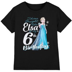 Disney (3-4 Years, Black) Frozen Childrens/Kids Bright Like Elsa 6th Birthday T-Shirt Disney (3-4 Years, Black) Frozen Childrens/Kids Bright Like Elsa 6th Birthday T-Shirt