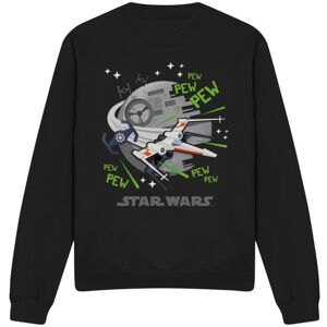 (XXL, Black) Star Wars Unisex Adult Pew Pew X-Wing Sweatshirt (XXL, Black) Star Wars Unisex Adult Pew Pew X-Wing Sweatshirt