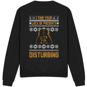 (S, Black) Star Wars Unisex Adult Lack Of Christmas Presents Fair Isle Sweatshir (S, Black) Star Wars Unisex Adult Lack Of Christmas Presents Fair Isle Sweatshir