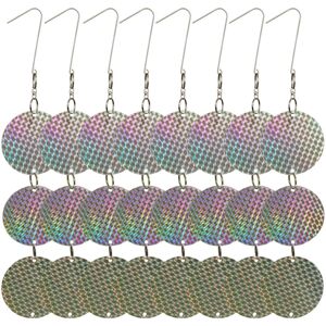 Tlily 24PCS/Set Bird Repellent Discs Reflective Hanging Device to Keep Birds Like Wood Tlily 24PCS/Set Bird Repellent Discs Reflective Hanging Device to Keep Birds Like Wood
