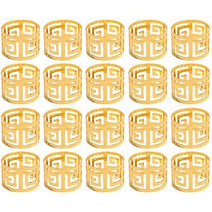 Spactz 20Pack Gold Napkin Rings,Hollow Out Metal Napkin Ring Set Spactz 20Pack Gold Napkin Rings,Hollow Out Metal Napkin Ring Set
