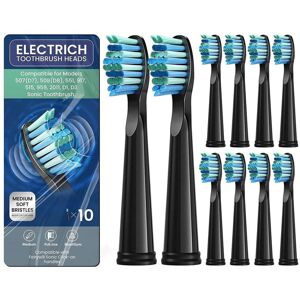 YUNCHI (black) 10pcs Electric Toothbrush Replacement Heads Work For Fairywill Electric YUNCHI (black) 10pcs Electric Toothbrush Replacement Heads Work For Fairywill Electric
