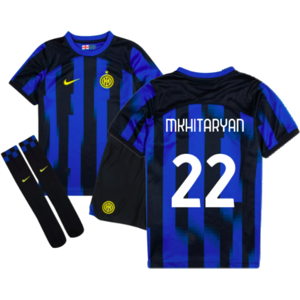 Nike (LB) 2023-2024 Inter Milan Home Mini Kit (Mkhitaryan 22) Nike (LB) 2023-2024 Inter Milan Home Mini Kit (Mkhitaryan 22)