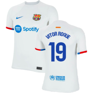 Nike (MB) 2023-2024 Barcelona Away Shirt (Kids) (Vitor Roque 19) Nike (MB) 2023-2024 Barcelona Away Shirt (Kids) (Vitor Roque 19)