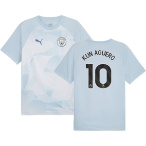 Puma (L) 2023-2024 Man City Prematch SS Jersey (Silver Sky) (KUN AGUERO 10) Puma (L) 2023-2024 Man City Prematch SS Jersey (Silver Sky) (KUN AGUERO 10)