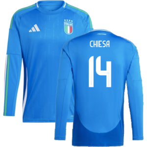 adidas (XL) 2024-2025 Italy Long Sleeve Home Shirt (CHIESA 14) adidas (XL) 2024-2025 Italy Long Sleeve Home Shirt (CHIESA 14)