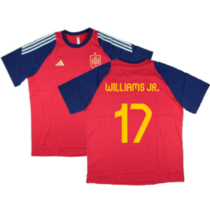adidas (L) 2024-2025 Spain Training Tee (Red) (Williams JR. 17) adidas (L) 2024-2025 Spain Training Tee (Red) (Williams JR. 17)