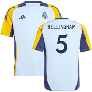adidas (XXL) 2024-2025 Real Madrid Training Shirt (Glow Blue) - Kids (Bellingham 5) adidas (XXL) 2024-2025 Real Madrid Training Shirt (Glow Blue) - Kids (Bellingham 5)