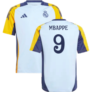 adidas (XXL) 2024-2025 Real Madrid Training Shirt (Glow Blue) - Kids (Mbappe 9) adidas (XXL) 2024-2025 Real Madrid Training Shirt (Glow Blue) - Kids (Mbappe 9)