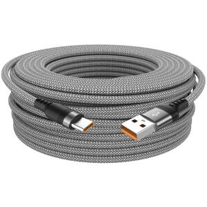 Unbranded (grey, 2m) USB Type C Cable with 5A Fast Charge for Android, 3m-8m Unbranded (grey, 2m) USB Type C Cable with 5A Fast Charge for Android, 3m-8m