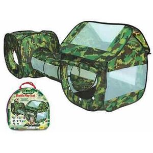 Quickdraw Supplies 3 PIECE ARMY CAMOUFLAGE POP UP ADVENTURE PLAY TENT HOUSE & TUBE TUNNEL Quickdraw Supplies 3 PIECE ARMY CAMOUFLAGE POP UP ADVENTURE PLAY TENT HOUSE & TUBE TUNNEL