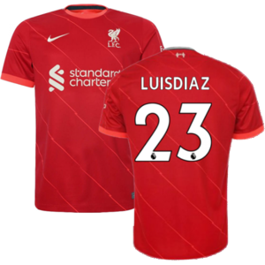 Nike (S) Liverpool 2021-2022 Home Shirt (LUIS DIAZ 23) Nike (S) Liverpool 2021-2022 Home Shirt (LUIS DIAZ 23)