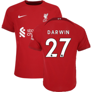Nike (XS) 2022-2023 Liverpool Vapor Home Shirt (DARWIN 27) Nike (XS) 2022-2023 Liverpool Vapor Home Shirt (DARWIN 27)