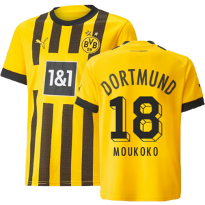 Puma (SB) 2022-2023 Borussia Dortmund Home Shirt (Kids) (MOUKOKO 18) Puma (SB) 2022-2023 Borussia Dortmund Home Shirt (Kids) (MOUKOKO 18)